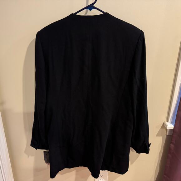 Vintage Sasson Black  Button Front Blazer NWT Size 14 - Picture 6 of 7